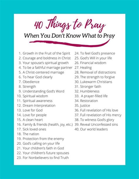 things to pray for the church